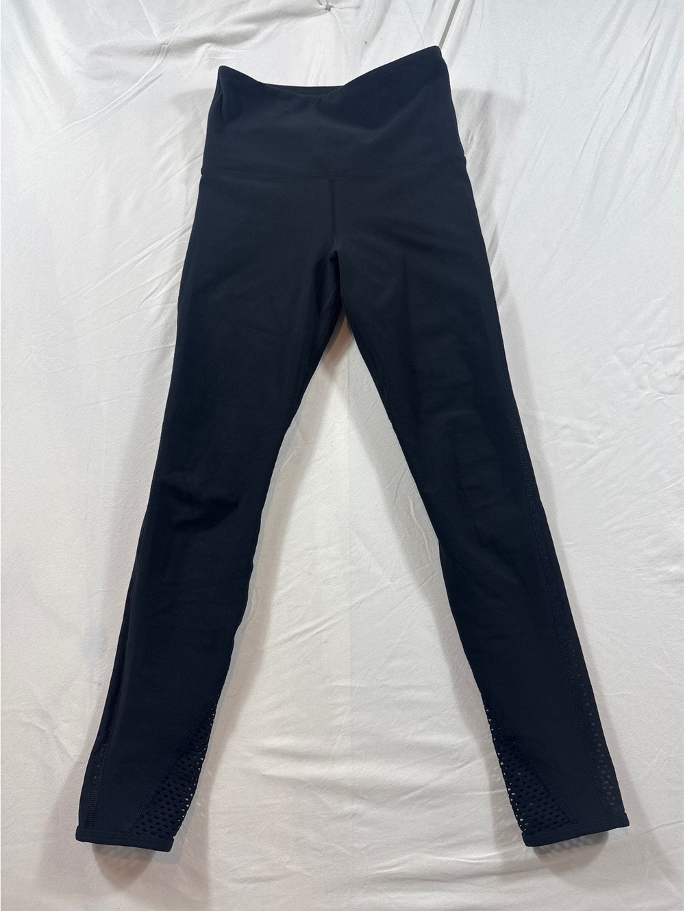 Lorna Jane Black High Waist Mesh Panel Leggings